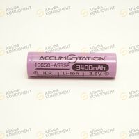 Фото ICR18650-AS35E 3400mAh (12.24Wh) 3,6V 10A Li-Ion AccumStation