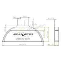 AS3334012 4.35V 95mAh Li-pol