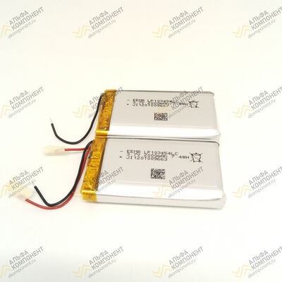 Фото Аккумулятор литий-полимерный LP103454LC-PCM-NTC-LD-A16147 2000mAh (7.4Wh) 3.7V 4A -40℃ Li-Pol EEMB